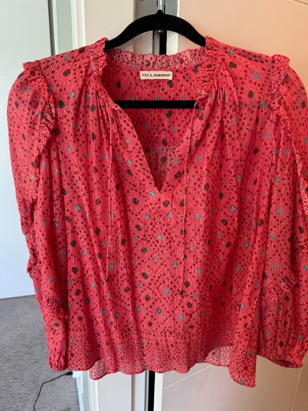Ulla Johnson blouse with metallic thread